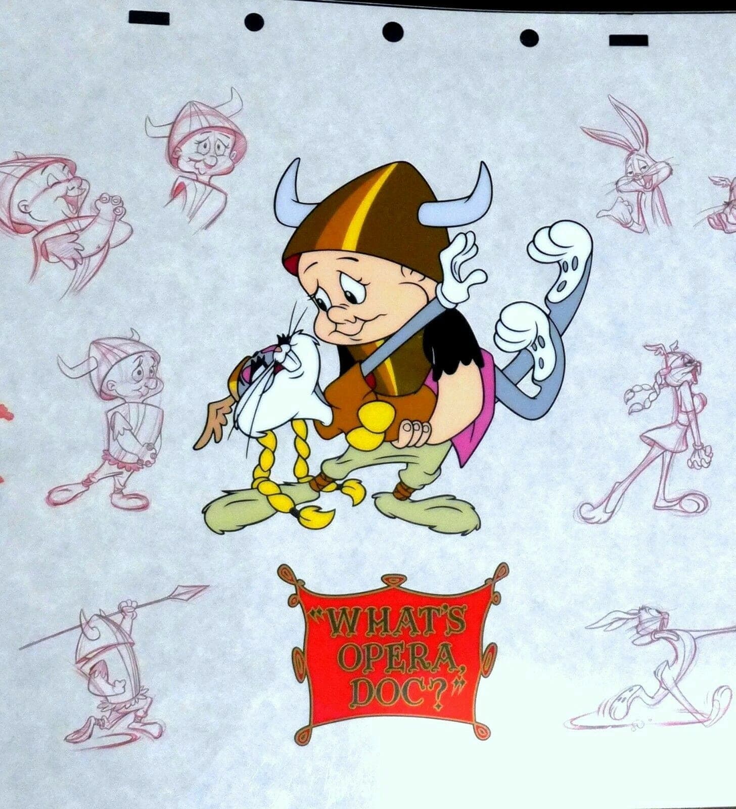 Looney Tunes What's Opera Doc? Animation Cericel w/ Bugs Bunny Lumicel Backgrd photo 2