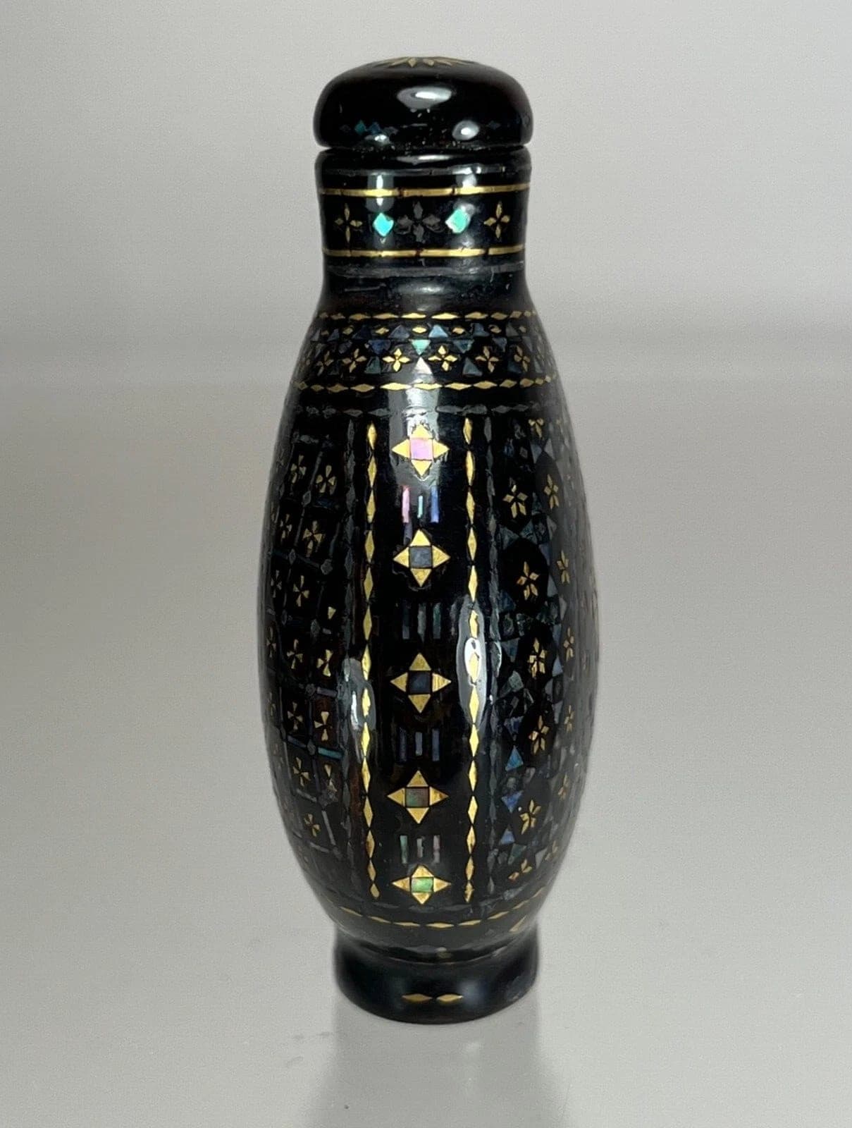 Chinese Laque  Burgaute SNUFF BOTTLE, 19th C. photo 4