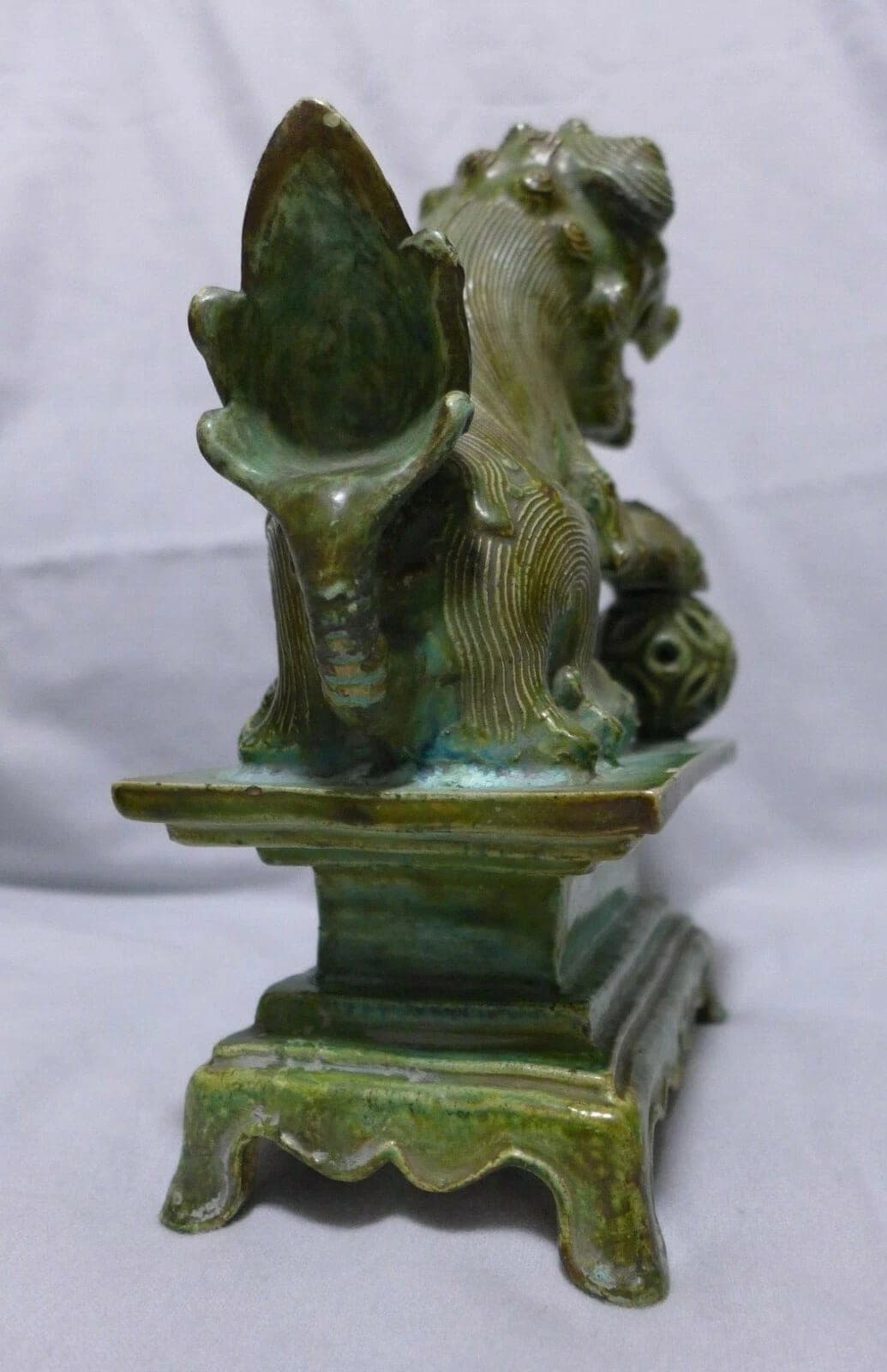 Song Dynasty (960-1279) - Buddhist Bronze-Green-glazed Ceramic Foo Dogs photo 4