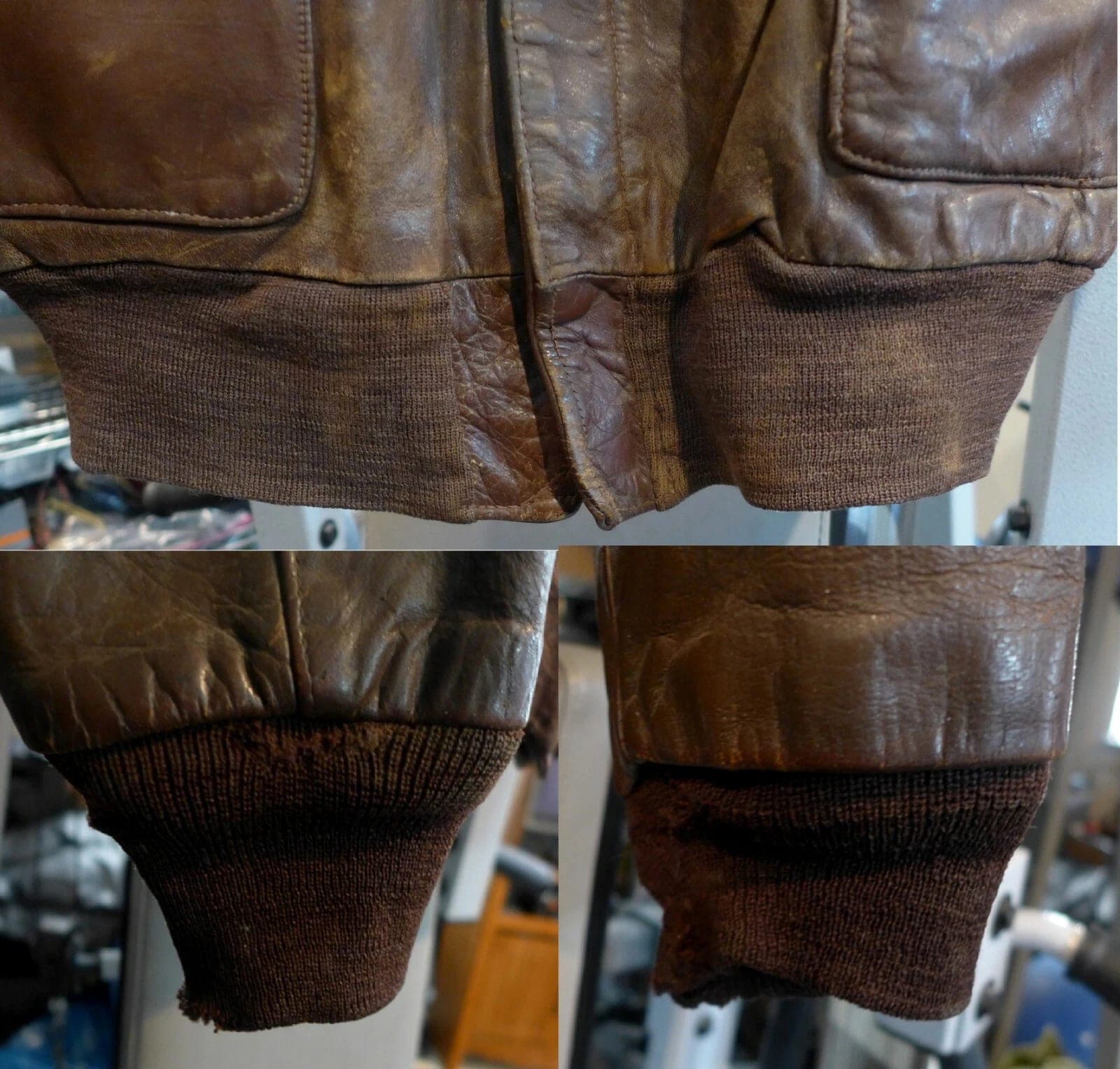 WWII Original US Army Air Corps Named A-2 Flight Leather Jacket, USED photo 10