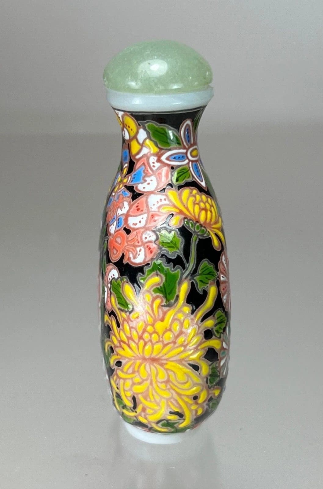 Chinese, Qianlong Period, Glass Enameled Snuff Bottle - Mille Fleurs photo 4