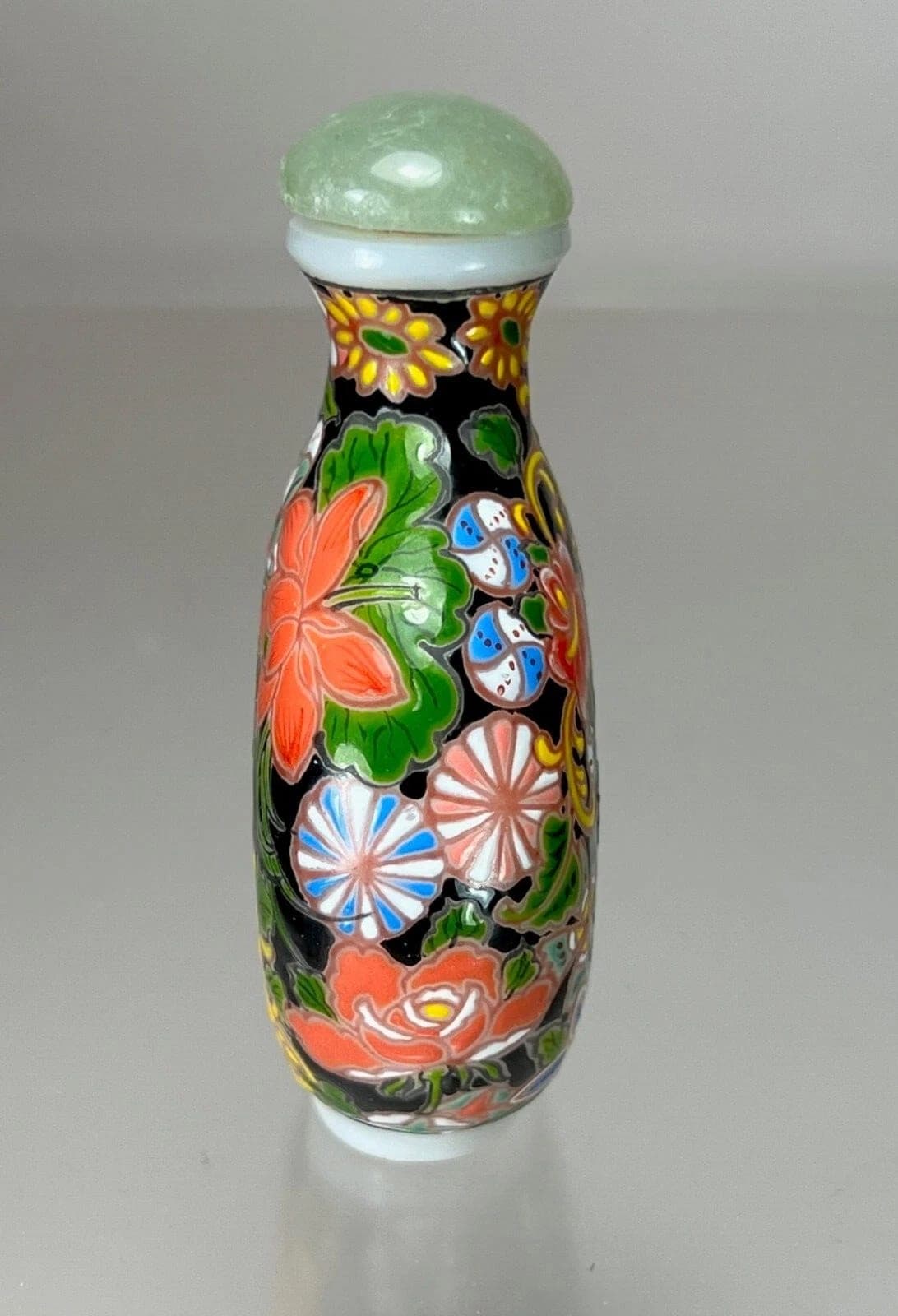 Chinese, Qianlong Period, Glass Enameled Snuff Bottle - Mille Fleurs photo 5