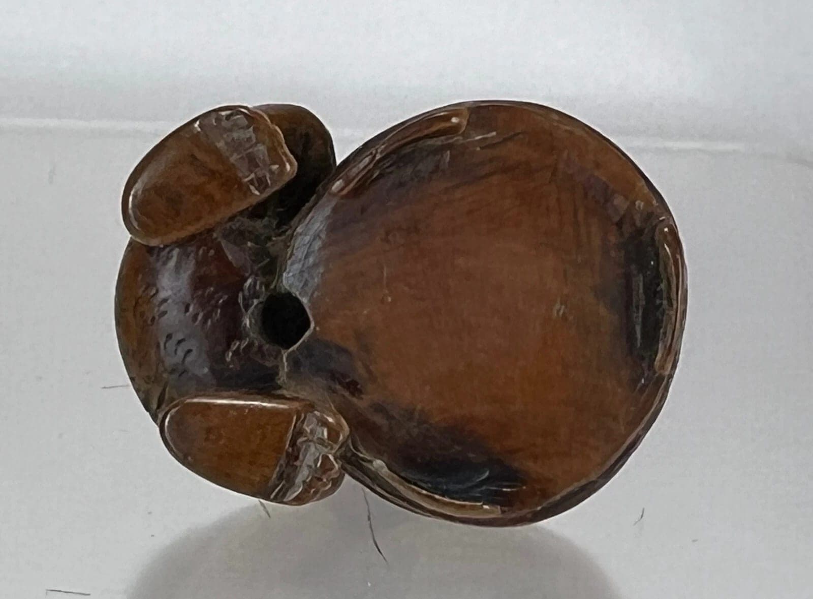 Japanese Boxwood Netsuke - OKAME Taking a Bath, 19th C. photo 8