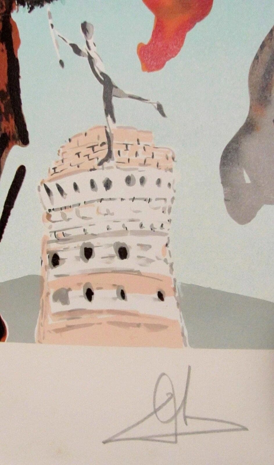 SALVADOR DALI "The Harbinger", Original Hand-Signed Lithograph, 1980 photo 4