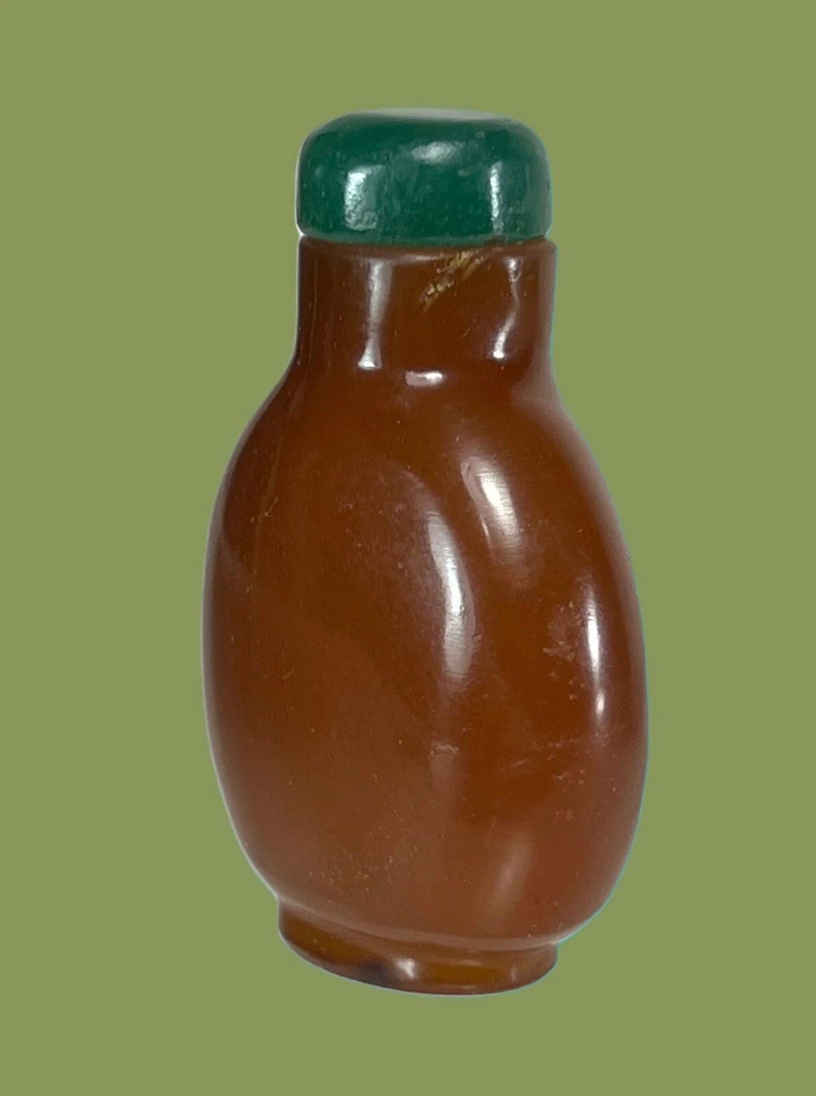19th C. MINIATURE NATURAL AMBER  SNUFF BOTTLE photo 4