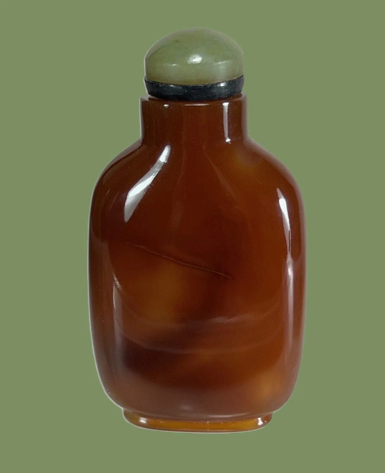 Glass in Imitating of Smoky Quartz SNUFF BOTTLE - Late Qing Dynasty photo 3