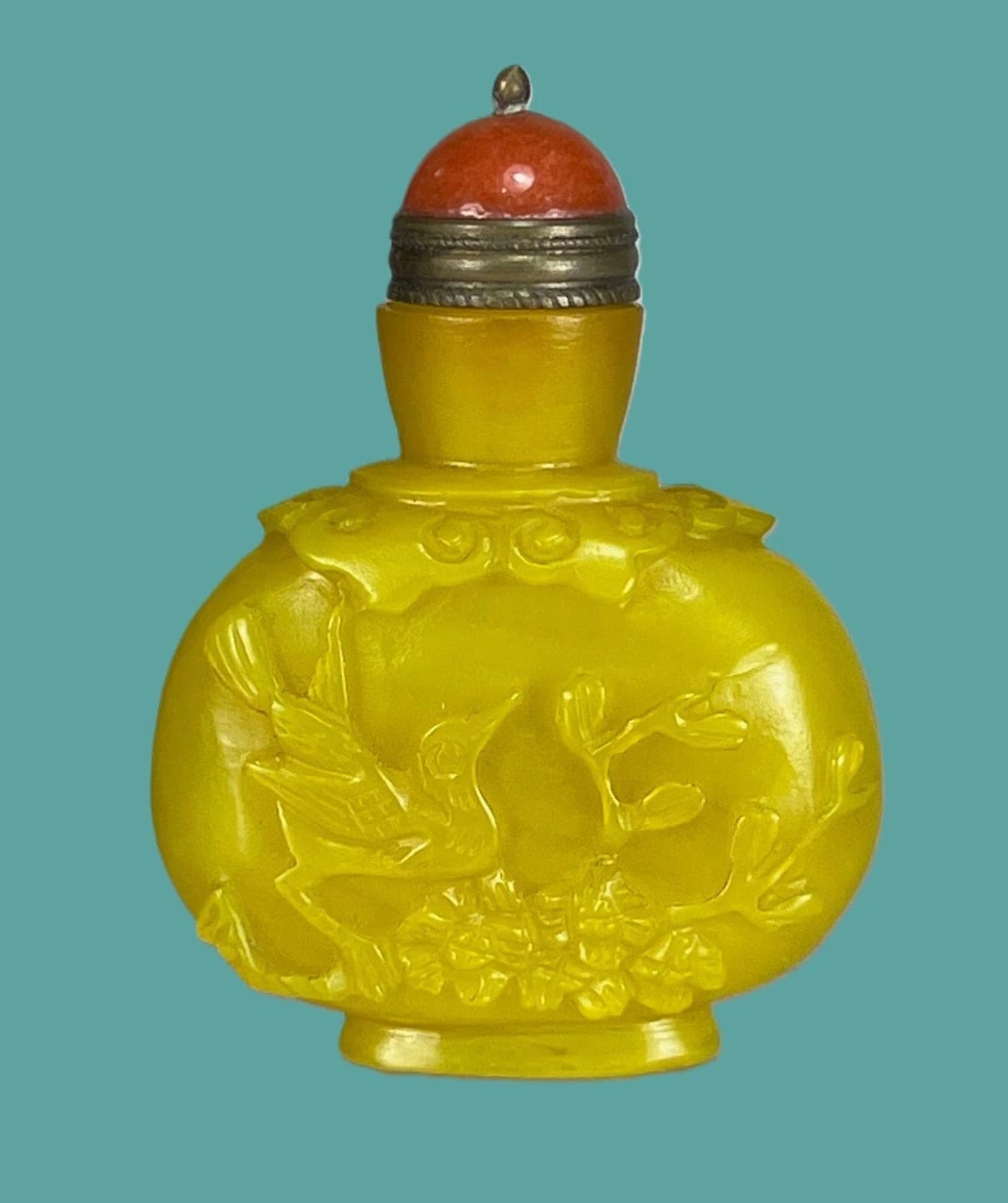 Miniature Peking Glass Carved SNUFF BOTTLE - 18/19th Century photo 2