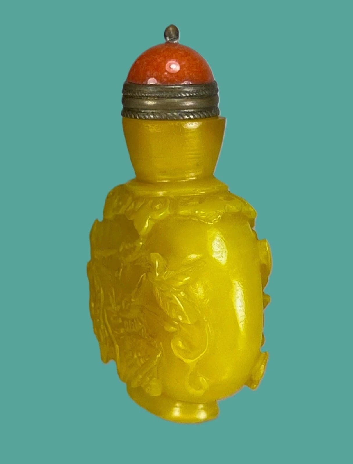 Miniature Peking Glass Carved SNUFF BOTTLE - 18/19th Century photo 4