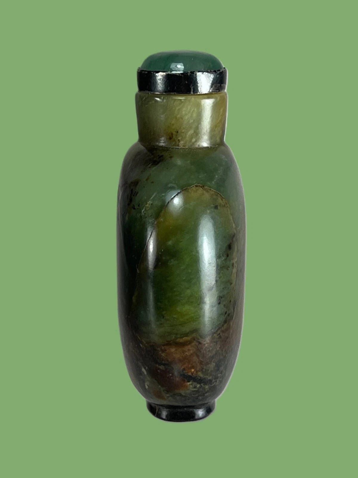 Qing Dynasty, Spinach Green Jade SNUFF BOTTLE, 18th/19th C. photo 5