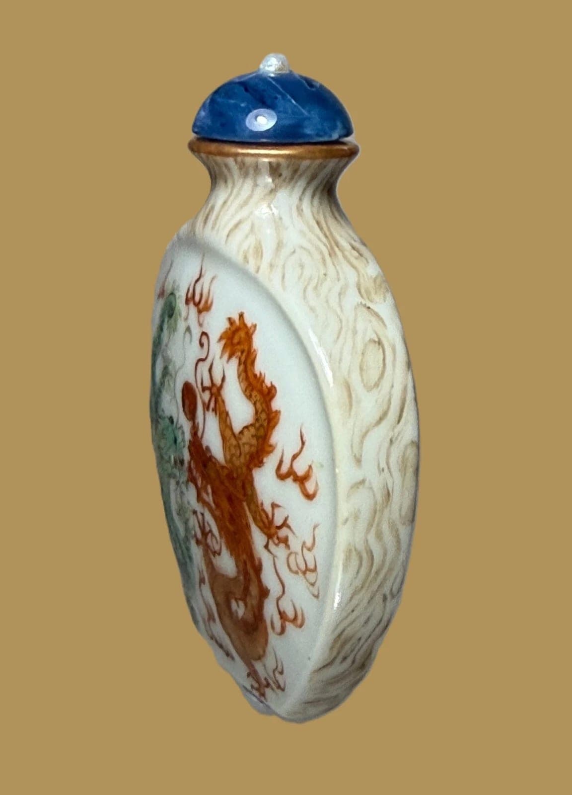 FAMILLE ROSE, Enameled Porcelain Snuff Bottle, Qianlong Mark, 1780-1799 photo 5