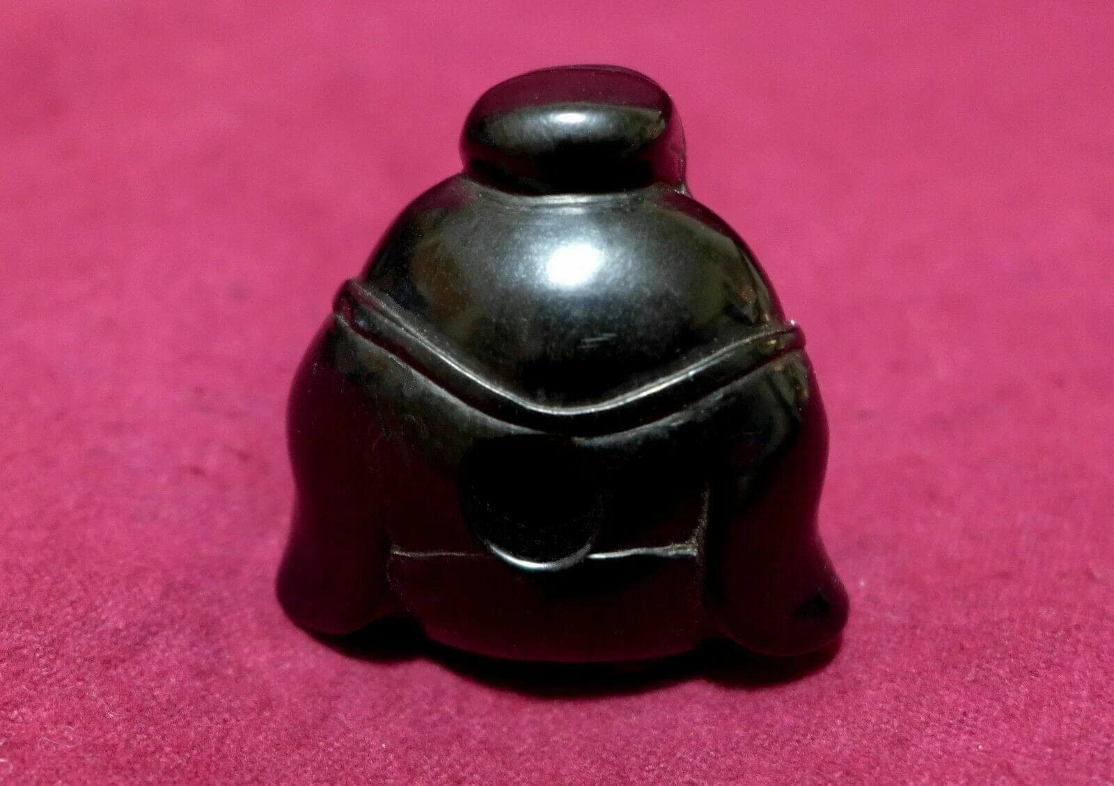 Late 18th C., Early 19th C. Japanese Iwami School Kurogaki Netsuke:  Hotei photo 4