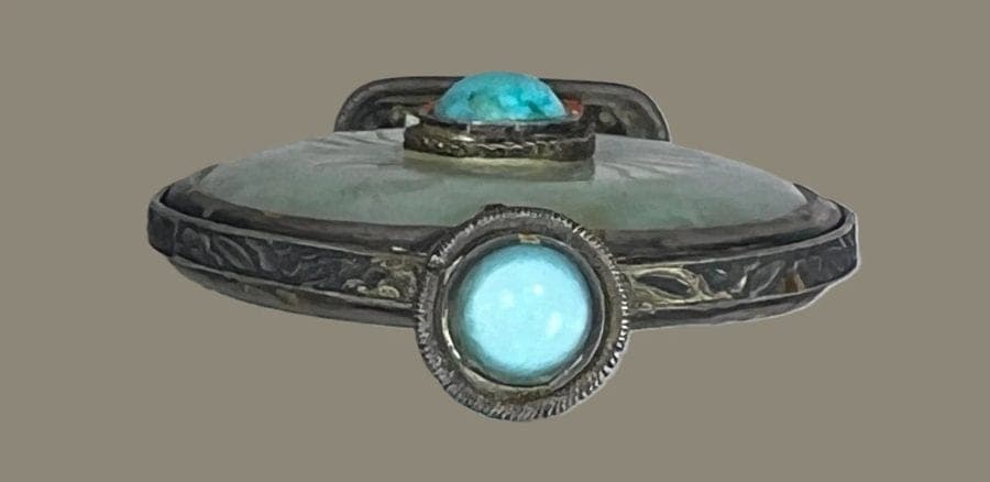 19th Century Carved Jade and Silver Snuff Bottle photo 6