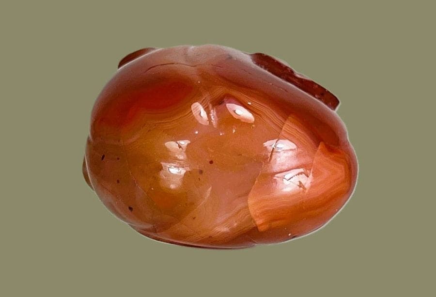 Late Qing Dynasty - A Carnelian Leaves and Tendrils Snuff Bottle photo 5
